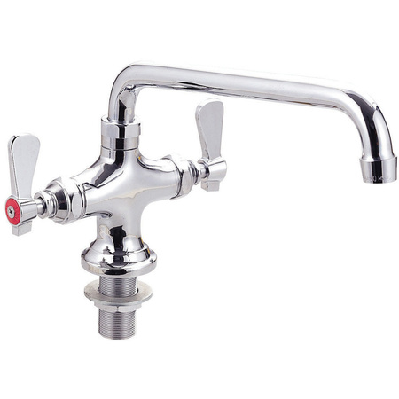 BK RESOURCES OptiFlow Faucet, dual valve, deck mount, interchangeable 10" swing spout BKF-DPF-10-G